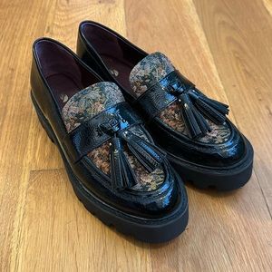 Platform Black and Canvas Shoes Sarto